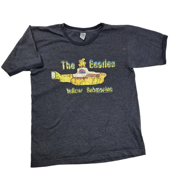 Alstyle Apparel Other - Vintage Y2K Beatles Yellow Submarine Ringer T-Shirt Mens S/ M Unisex 2003 USA
